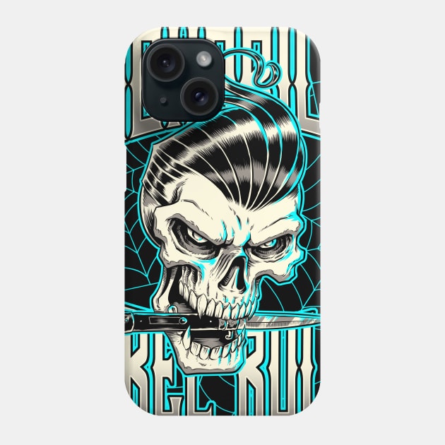 Rockabilly rebel rules Phone Case by nanobarbero