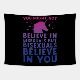 Bisexual Unicorns Believe In You Tapestry