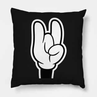 Hell Yeah Cartoon Rock Hands Pillow