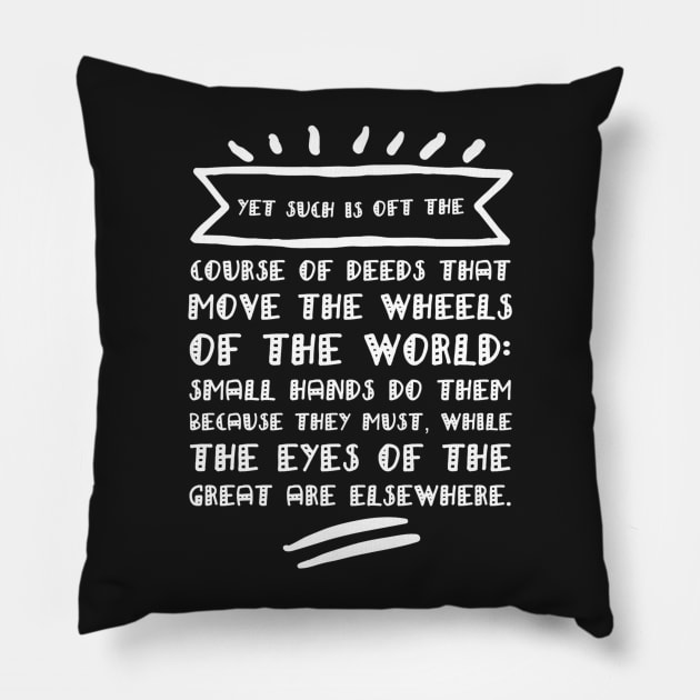 The Course of Deeds Pillow by cipollakate