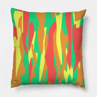 Abstract Autumn Tones Inspired Organic Flow Pillow