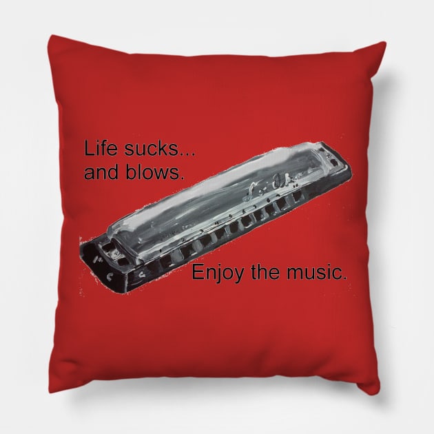 Hear them blues. Pillow by arbitrarybs