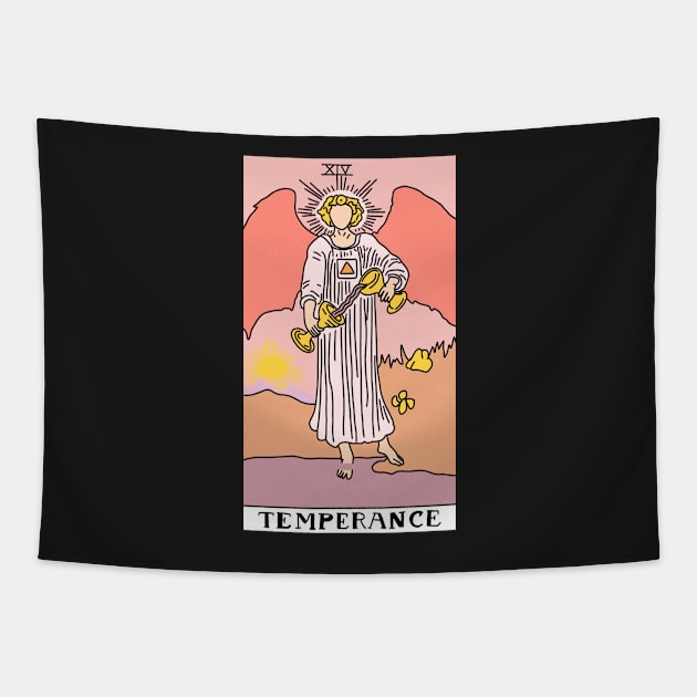 Temperance Tarot Card Tapestry by ThingRubyDoes