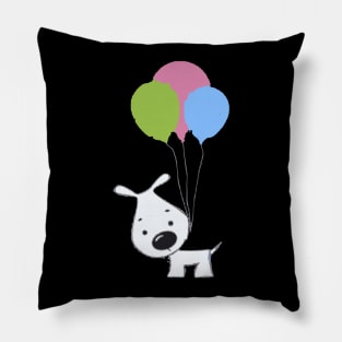 Dog And Baloon Cute Funny Pillow