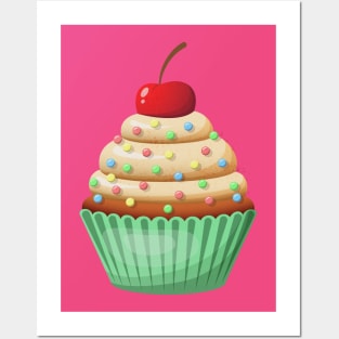 Cute cupcake illustration  Sticker for Sale by Yarafantasyart