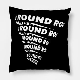 Round and Round twister typography Pillow