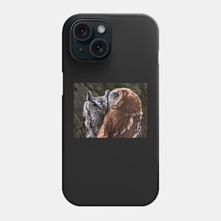 Screetch Owl Love Birds Phone Case