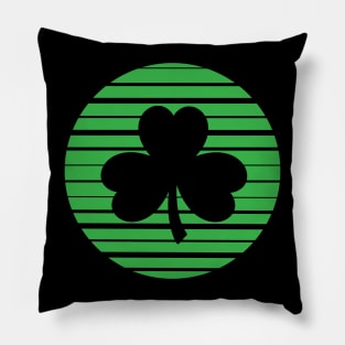 Shamrock Silhouette - St. Patricks Day Pillow