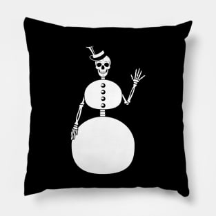 Snowman Skeleton Pillow