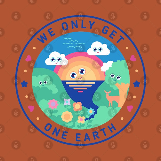 We only get one earth - nature lover design - l by Sugar & Bones