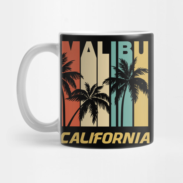 Retro Malibu California Palm Trees Vacation Malibu Mug Teepublic