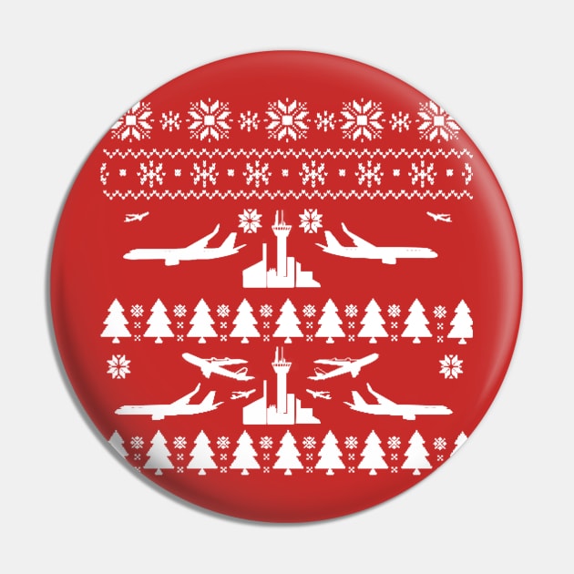 Christmas Xmas Pilot Airline Stewardess Pin by fromherotozero