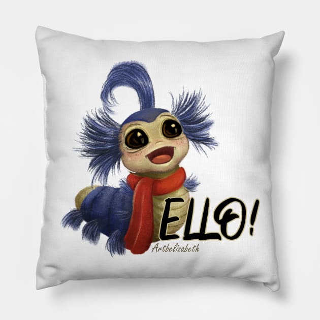 Labyrinth Worm Pillow by belizabethg