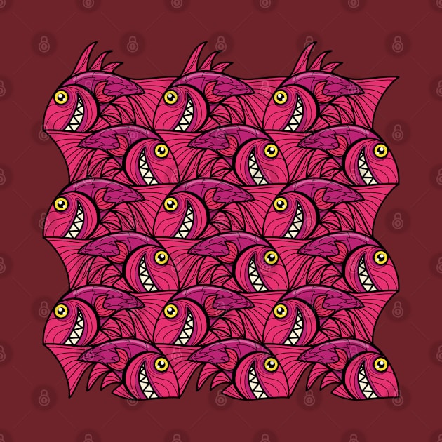 Escher fish pattern V by Maxsomma