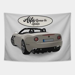 ALFA ROMEO 8C SPIDER White Back Tapestry