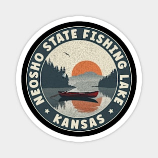 Neosho State Fishing Lake Kansas Sunset Magnet