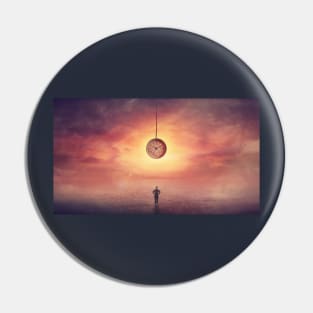 sun clock Pin