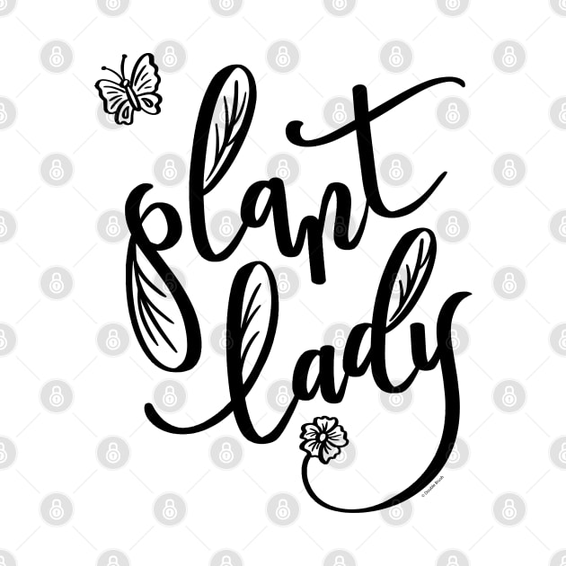 Plant Lady Leaves Flower Butterfly Design by DoubleBrush