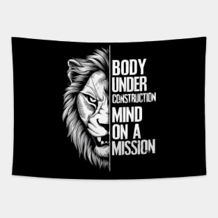 lion Motivational quote Tapestry