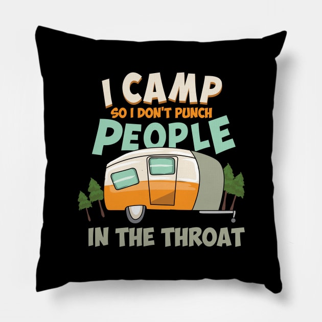 Camping Lover Camper Caravan Camp Campsite Gift Pillow by Dolde08