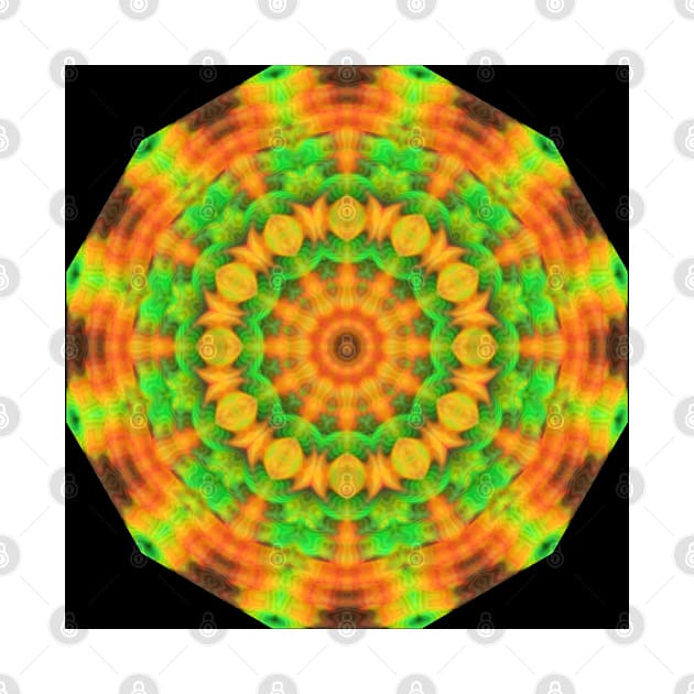 Green & Gold Mandala by Michaelm43