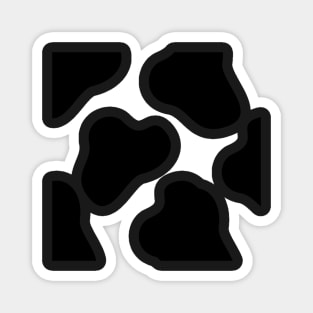 Black And White Cow Pattern Magnet