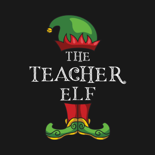 The Teacher Elf Matching Family Christmas Pajama T-Shirt