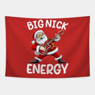 Big Nick Energy Funny Men Santa Ugly Christmas Tapestry