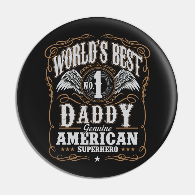 World's Best Daddy Birthday Gifts Father's day Gift Pin by teenk