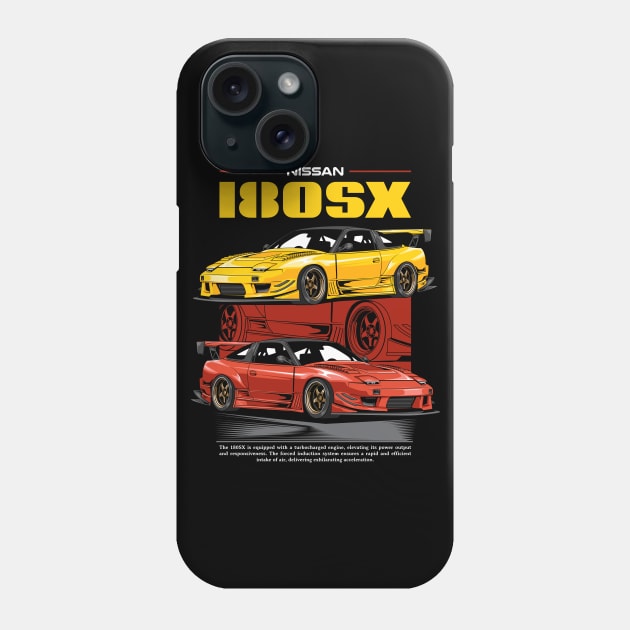 Iconic Nissan 180SX Car Phone Case by milatees