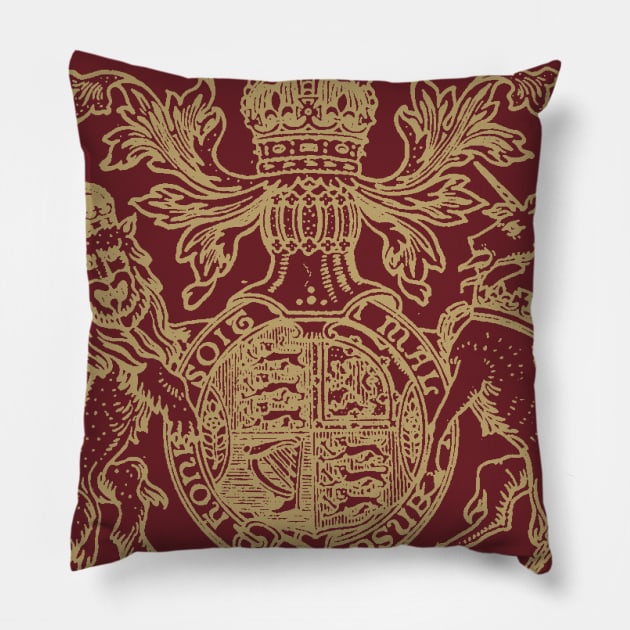 Coat of Arms of the United Kingdom Pillow by MindsparkCreative