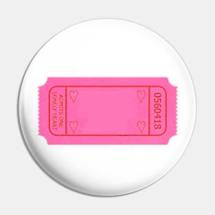 y2k love ticket Pin