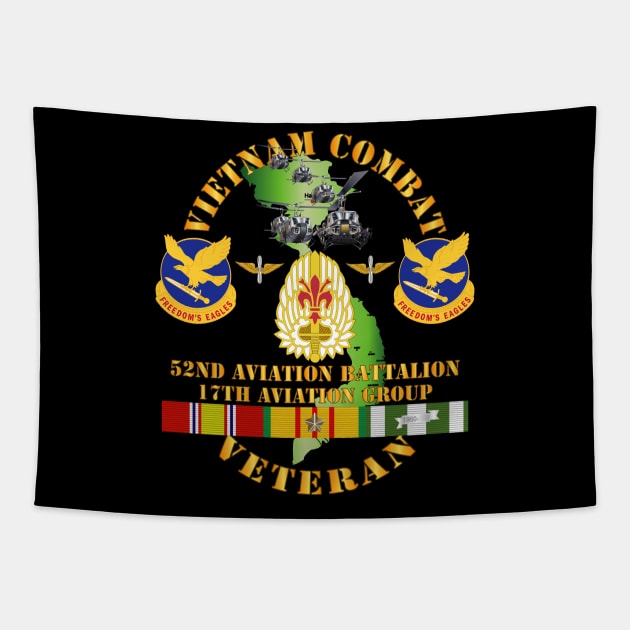 Vietnam Combat Vet  - 52nd Aviation Bn - 17th Aviation Group w VN SVC Tapestry by twix123844