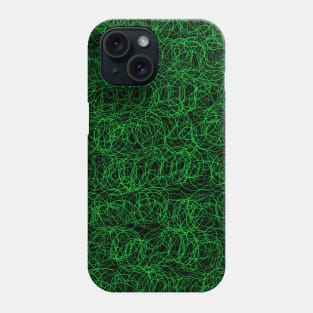 Green squiggles Phone Case