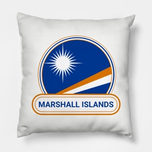 The Marshall Islands Country Badge - The Marshall Islands Flag Pillow