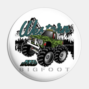 Western Monster truck Pin