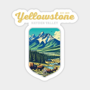 USA - NATIONAL PARK - YELLOWSTONE Hayden Valley -11 Magnet