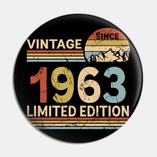 Vintage Since 1963 Limited Edition 60th Birthday Gift Vintage Men's Pin