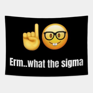 Erm..what the sigma tiktok meme viral funny nerdy design Tapestry