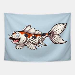 Cute Koi Karp Fish Tapestry