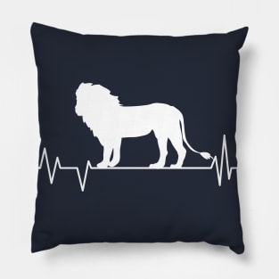 lion heartbeat lover,lion animal in wildlife Pillow