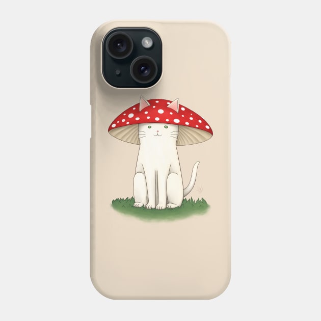 Mushroom-Cat Phone Case by BastetLand