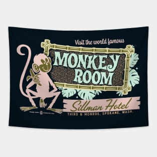 World Famous Monkey Room Vintage Spokane Washington Tapestry