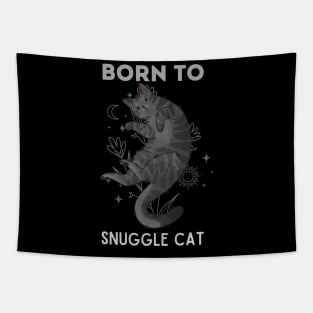 Born to Snuggle Cat - Smoked Cat Tapestry