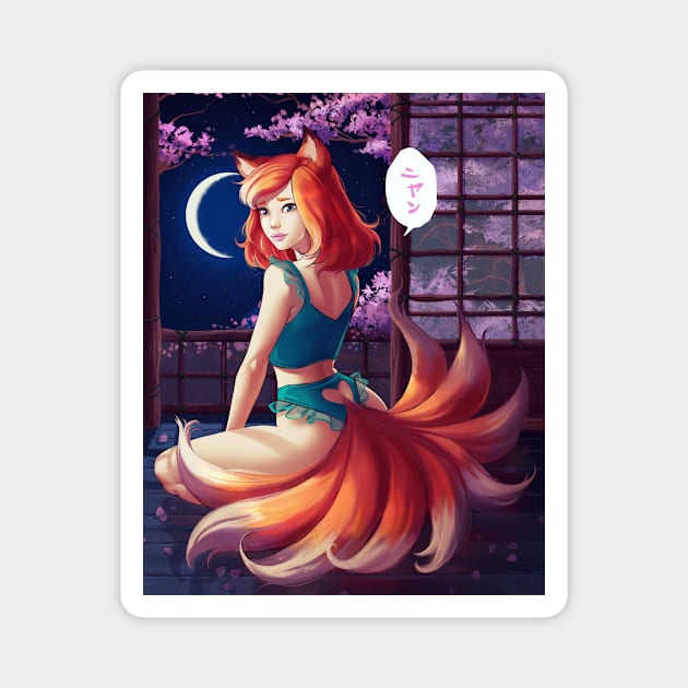 Cecily - Cute Anime Fox Girl Magnet by Shellz-art