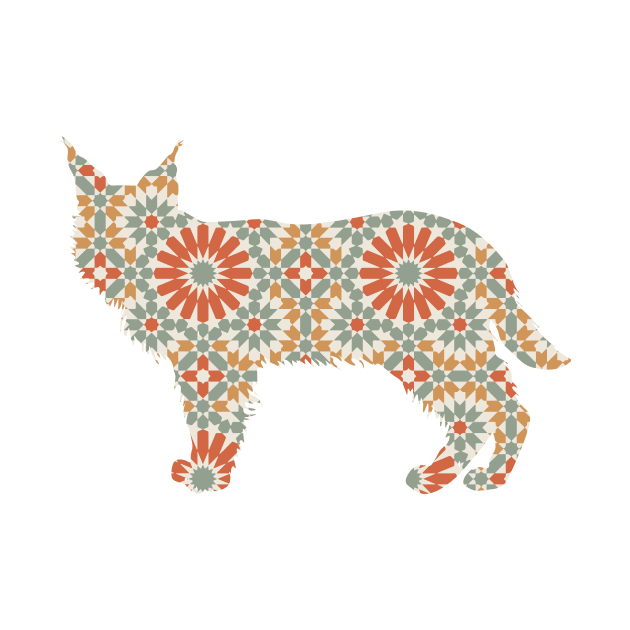 Fox Silhouette with Pattern by deificusArt