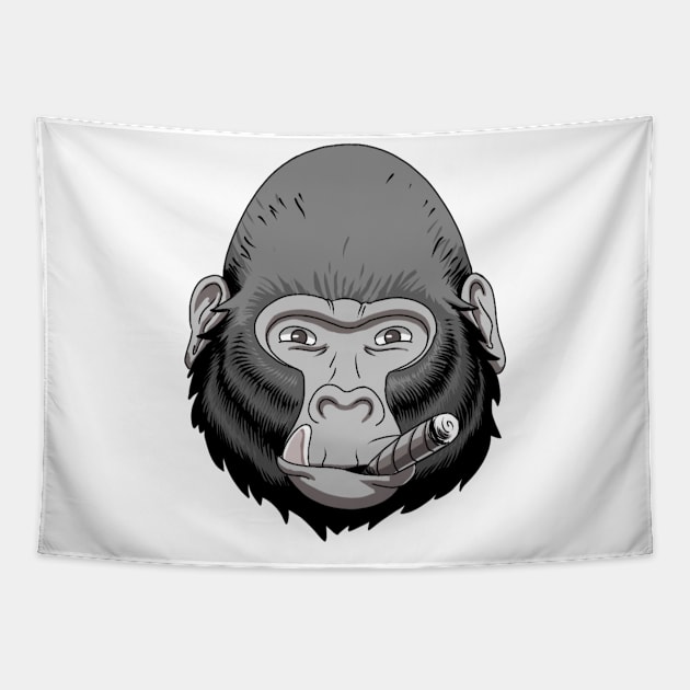 HAPPY GORILLA Tapestry by pnoid