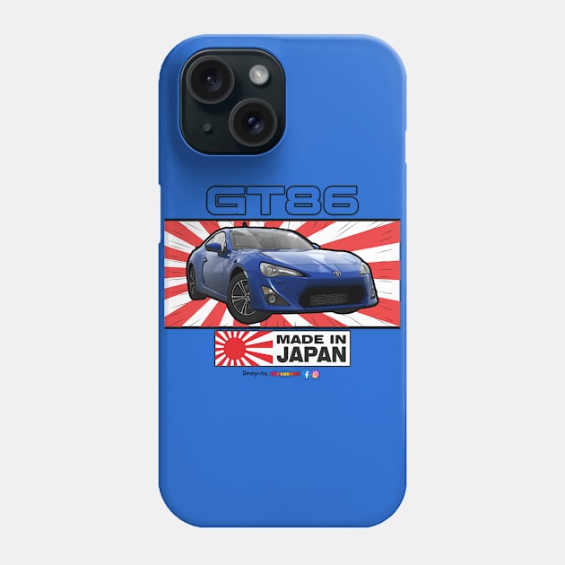 Toyota GT86 Blue Phone Case by PjesusArt