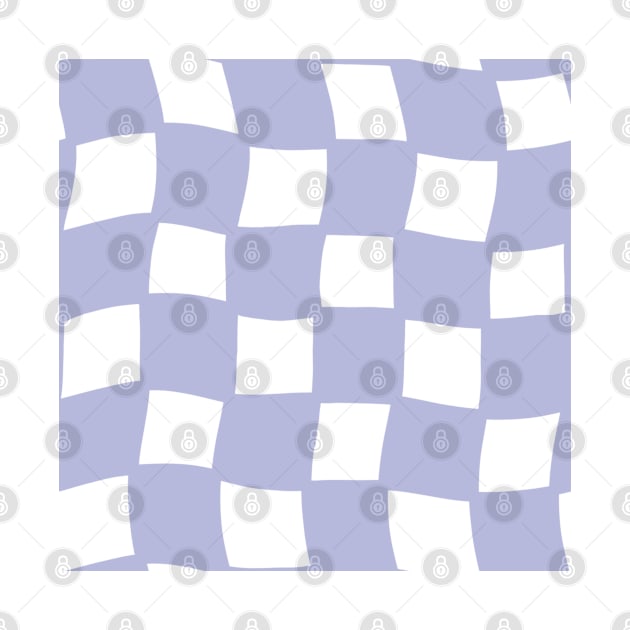 Abstract Checker Board - pastel lilac purple by JuneNostalgia