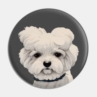 Tired Maltipoo Puppy Dog Mom Pin